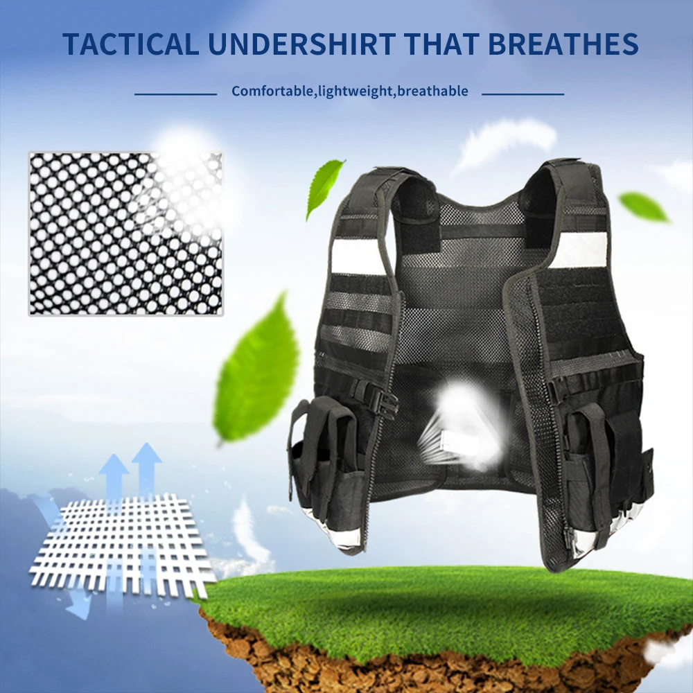 Outdoor Training Tactical Vest High Reflective Anti-stab Detachable Tactical Vest