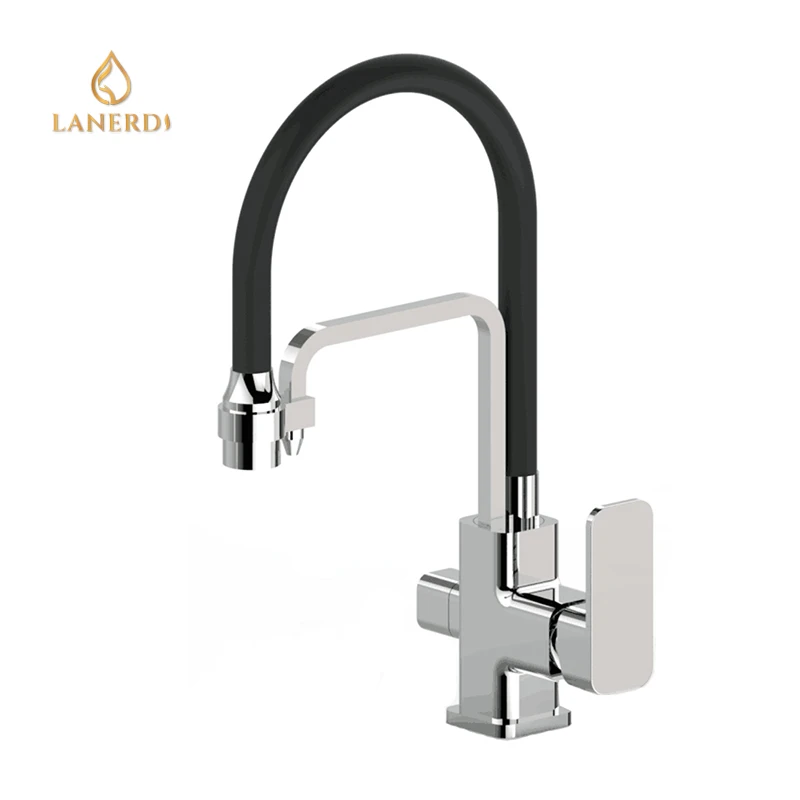 Lanerdi Water Filter 2 Way Kitchen Faucet Single Handle Single Hole Cold/hot Water Modern Brushed