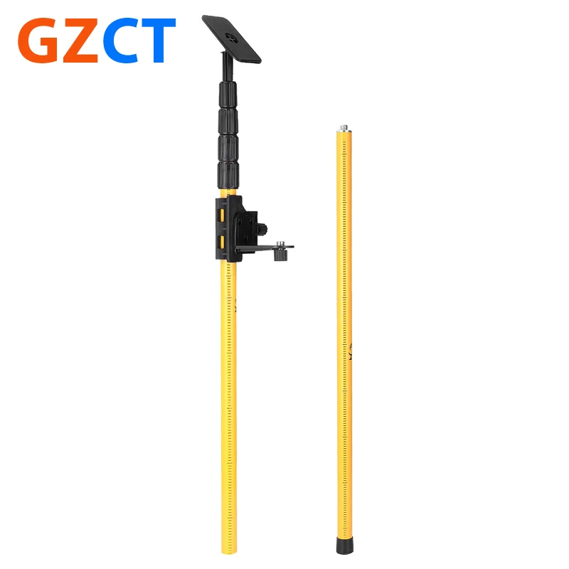 3m Laser Telescoping Pole Extend Laser Level Bracket  Mount Ceiling Leveling Rod Aluminum Alloy Telescopic Rod Laser Level