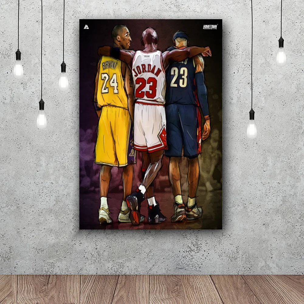 New Kobe Bryant Poster No.24 Basketball Star Poster Wall Art Pictures Painting Wall Art for Living Room Home Decor (No Frame)