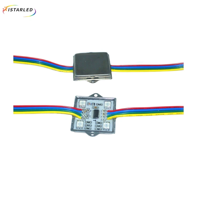 Ws2811 ws2801 квадратный 35 мм 36 4led smd5050 rgb пиксельный светодиодный модуль