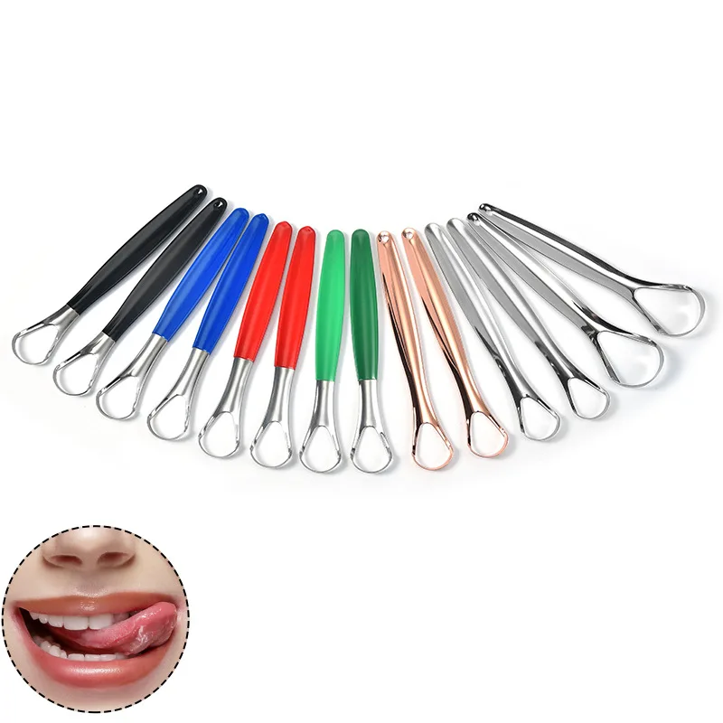 
Surgical Grade Stainless Steel tongue cleaner oral care metal Tongue Scraper Dental Kit 