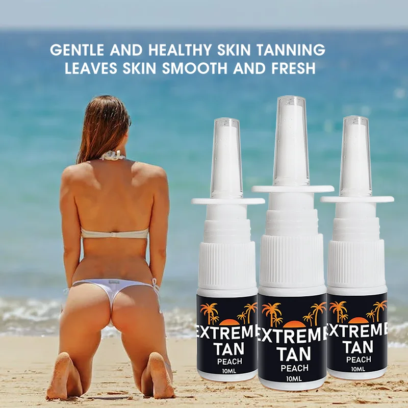 Лидер продаж, Лучшие 10 мл, спрей для быстрого загара для носа с экстремально черной кожей, спрей для загара для носа