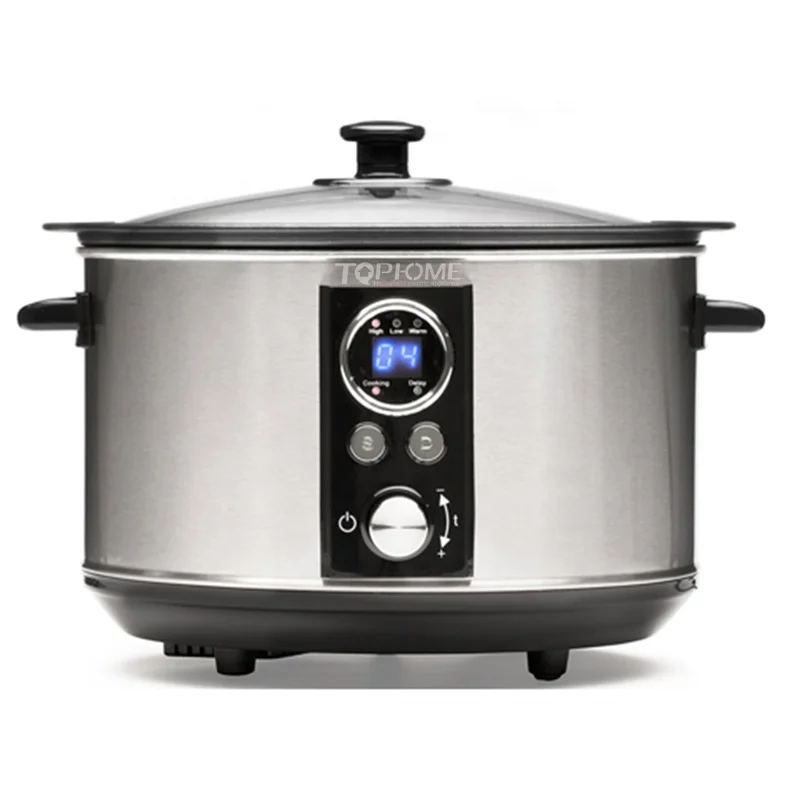 6.5L Multifunction Slow Cooker Aluminium Inner Pot Programmable Digital Display Slow Cooker