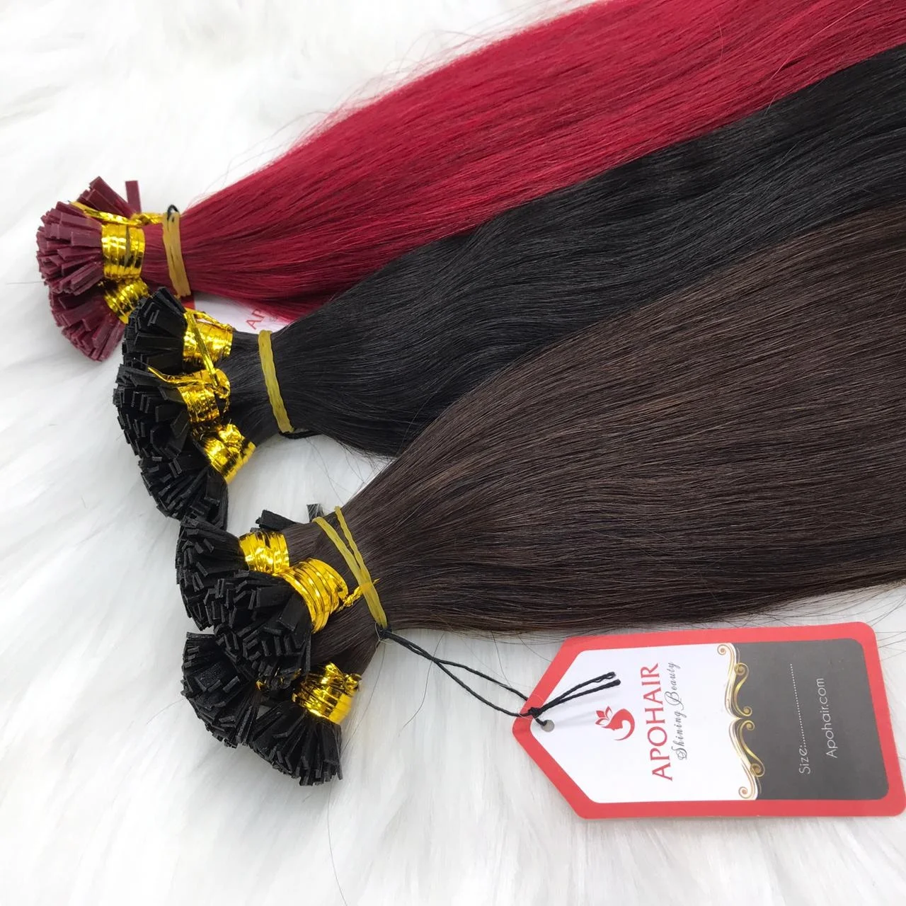
100% Virgin Cuticle Aligned Human Hair Extension,red hair keratin ,human hair bundles fumi wavy hair 