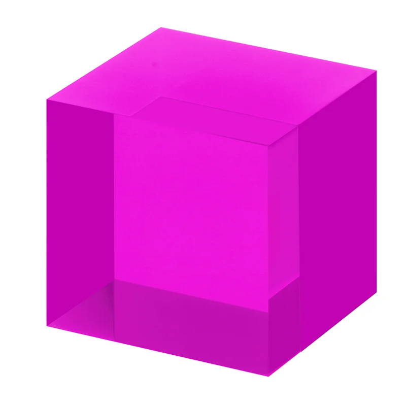 Fluorescent Pink Green Block Riser Set Acrylic Jewellery Display Stand Solid  Cube Riser