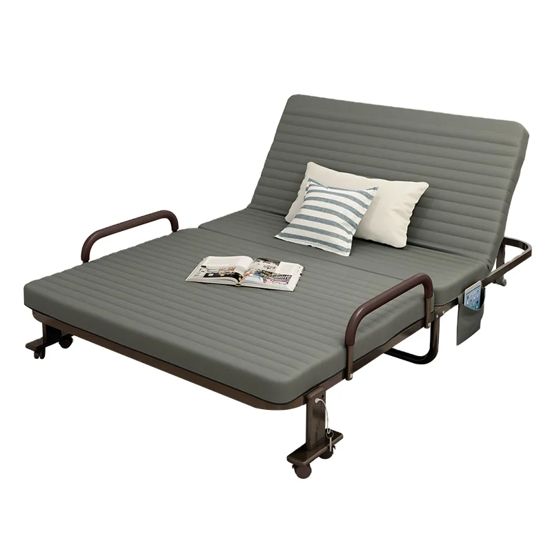 New Design Modern Living Room Bedroom Furniture Portable Folding Bed Sofa Bed Folding Wrought Iron Set Modern Design Fabric