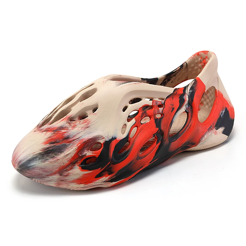 2021 New color pink fashion kids slip on yeez  summer beach sandal  girl boy men women soft  yeez