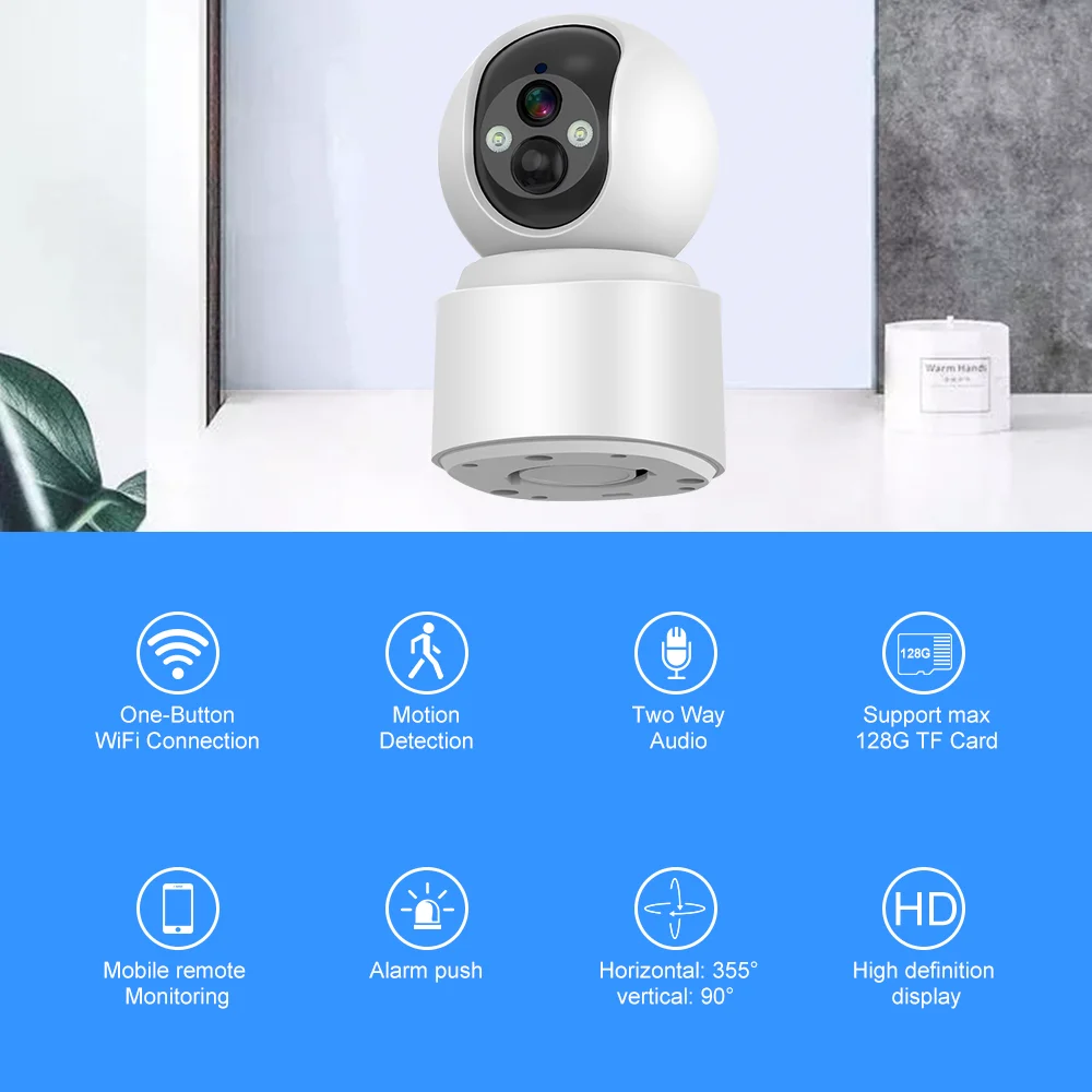 manufacturer wireless wifi large capacity battery security camera indoor