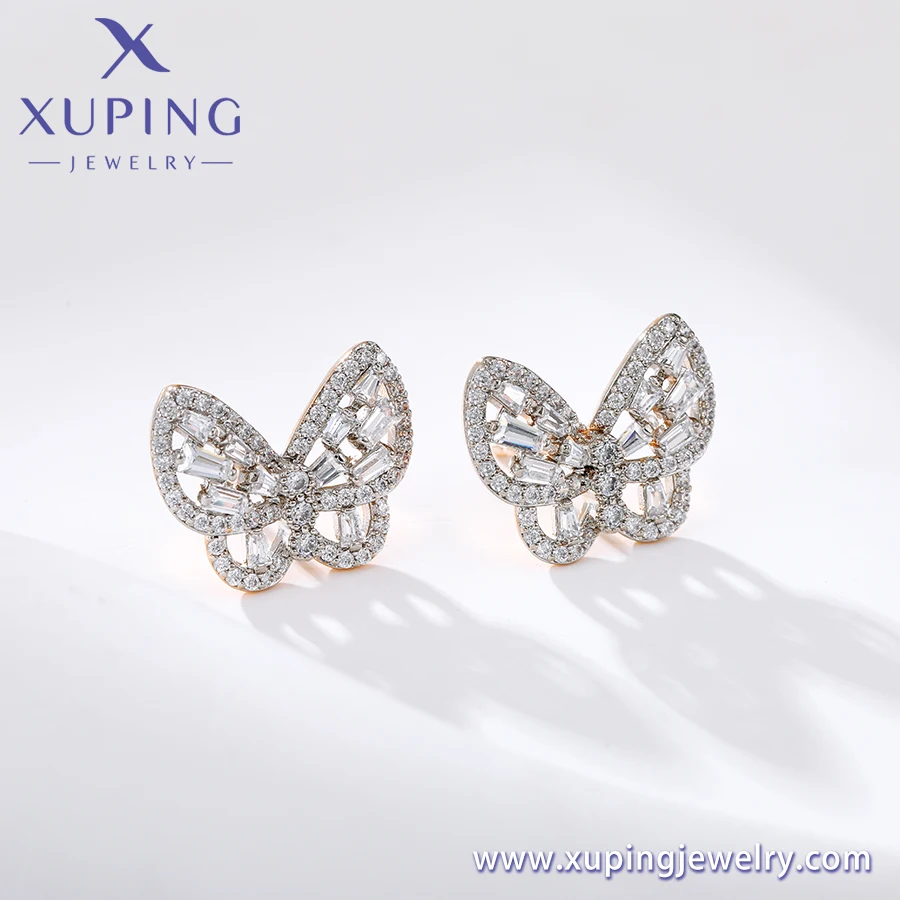 X000704331 XUPING Jewelry Fashion personality Butterfly Stud earrings Multicolor Simple elegant women luxury daily stud earring