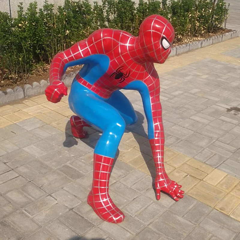 Hot sale Classic Anime Superhero Hand Statue Large Marvel Spiderman Sculpture Ornament