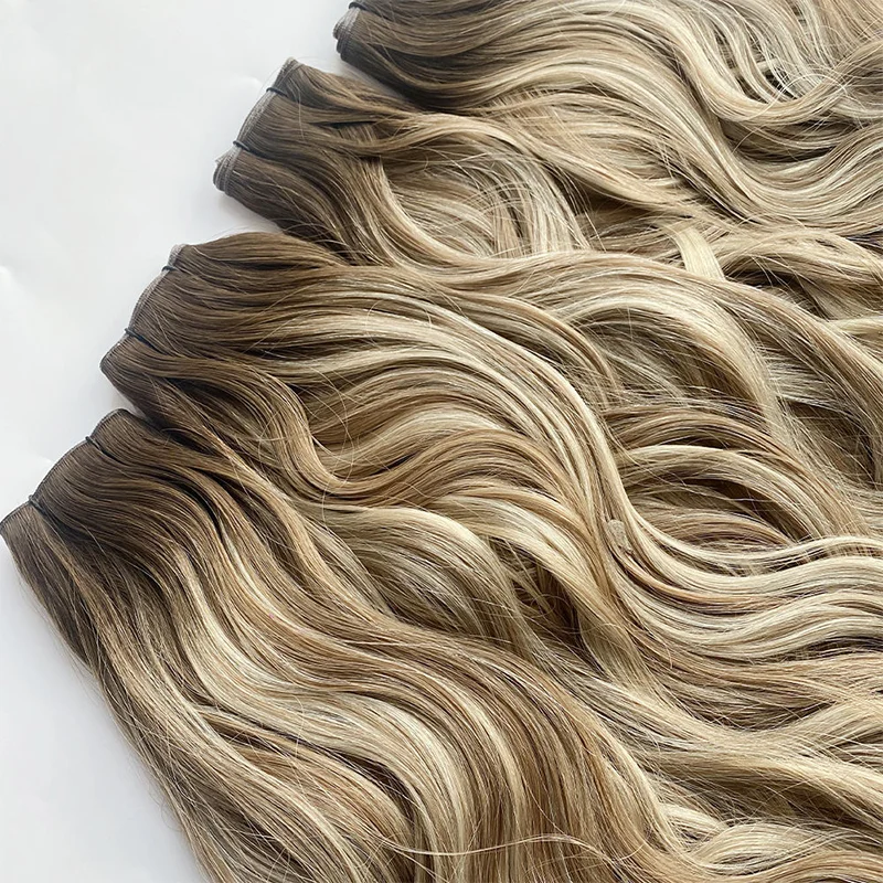 High Quality Factory Direct Sale wholesale price Russian 100% Remy Virgin human hair Invisible Genius Weft Hair Extensions