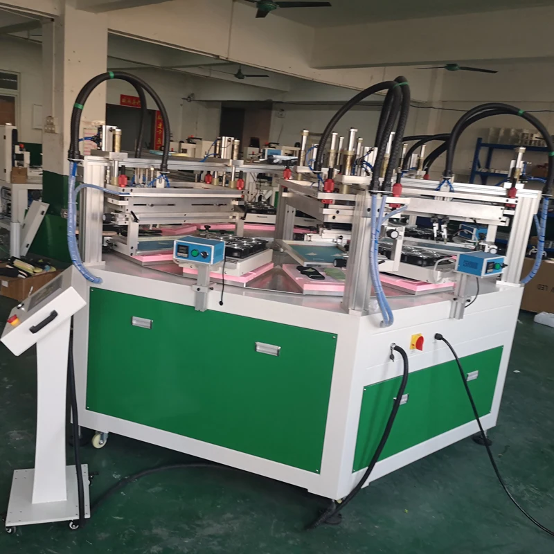 Automatic Shoes Slipper Screen Printing Machine for Sale 4 Color Silkscreen Print Machine For Shoe Sole