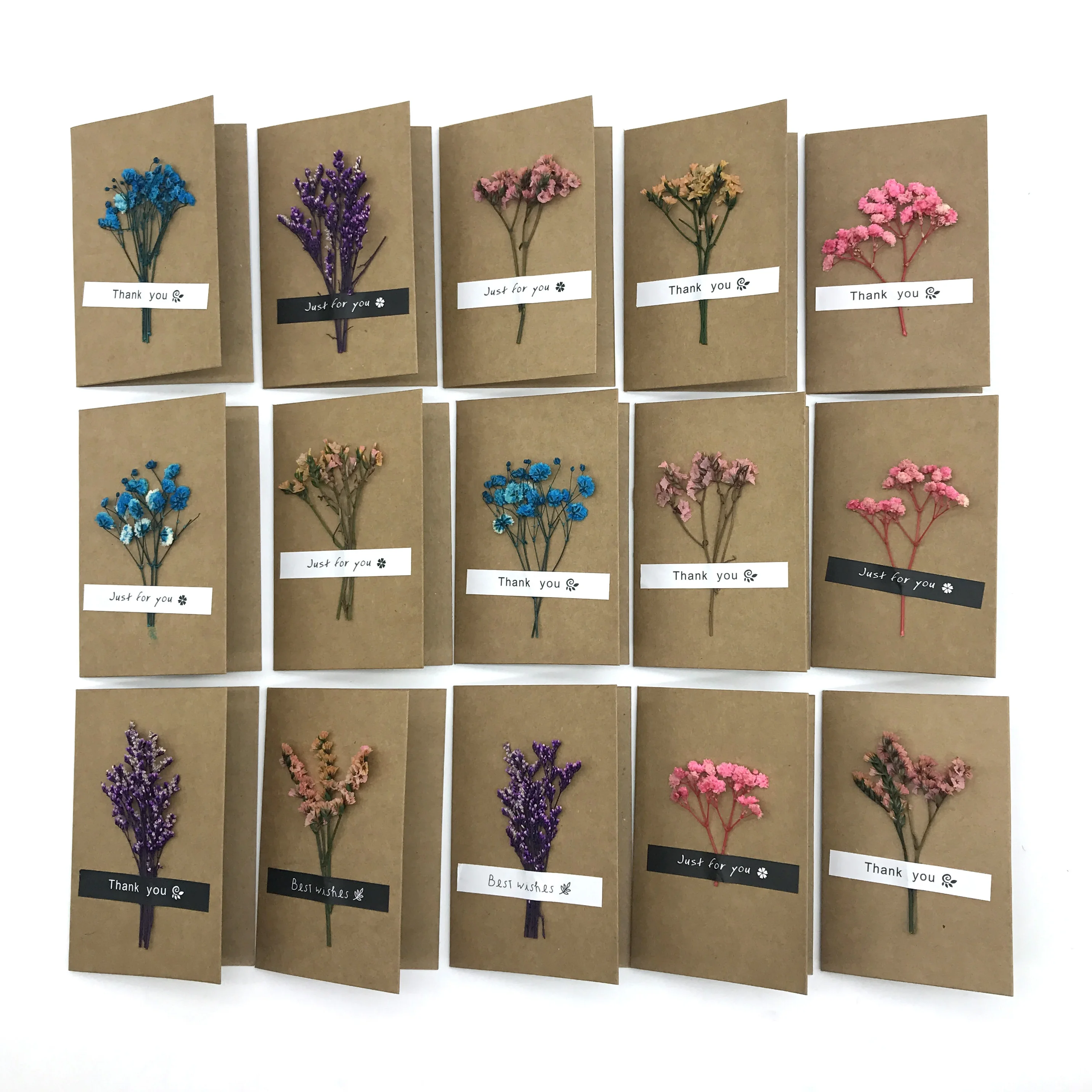 10.5*7CM Mixed Style Wedding Birthday party invitation card Thank you card Novelty Preserving flowers Greeting card