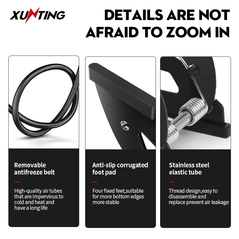 Xunting Bike Foot Pump Air with Pressure Gauge Max160psi Schrader Presta Tyre Inflator MTB Car Ball Bicycle Pump Soccer Ball