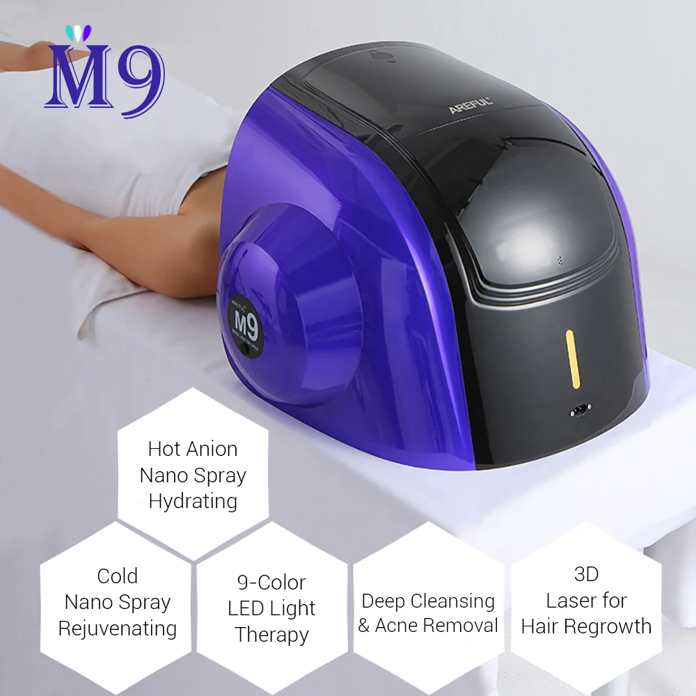 Photon Lamp Hair Regrowth Machine 9-Color LED Light Therapy Beauty Machine M9 Facial Beauty Machine