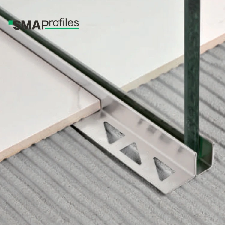 SMAProfiles factory directly sale stainless steel glass holder trims Suitable profile for fixing glass slabs