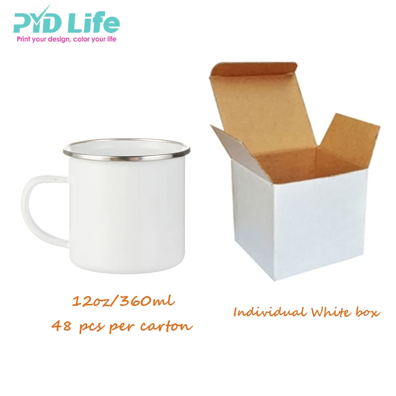 
Newest Small Size 6oz/180ml Enamel Mug Promotional Mug Coffee Metal Mugs With Custom Logo Stocked 