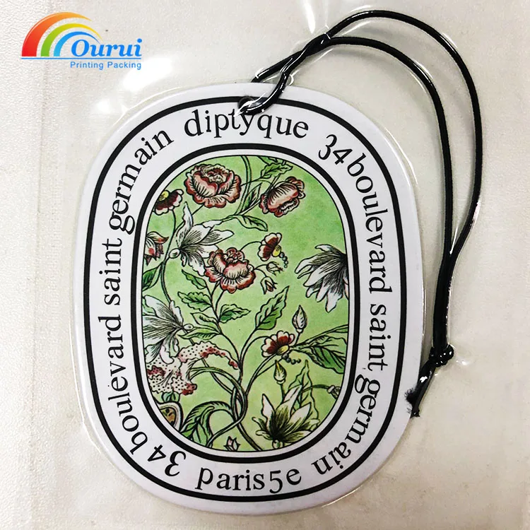 Hot sale customizable logo and fragrance can be used as keychain environmentally friendly material in-car hanging fragrance