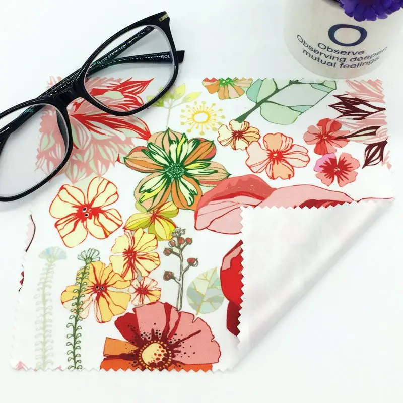Microfiber Cleaning Cloth Custom Logo/Size Glasses Wiping Cloth for Lens Glasses