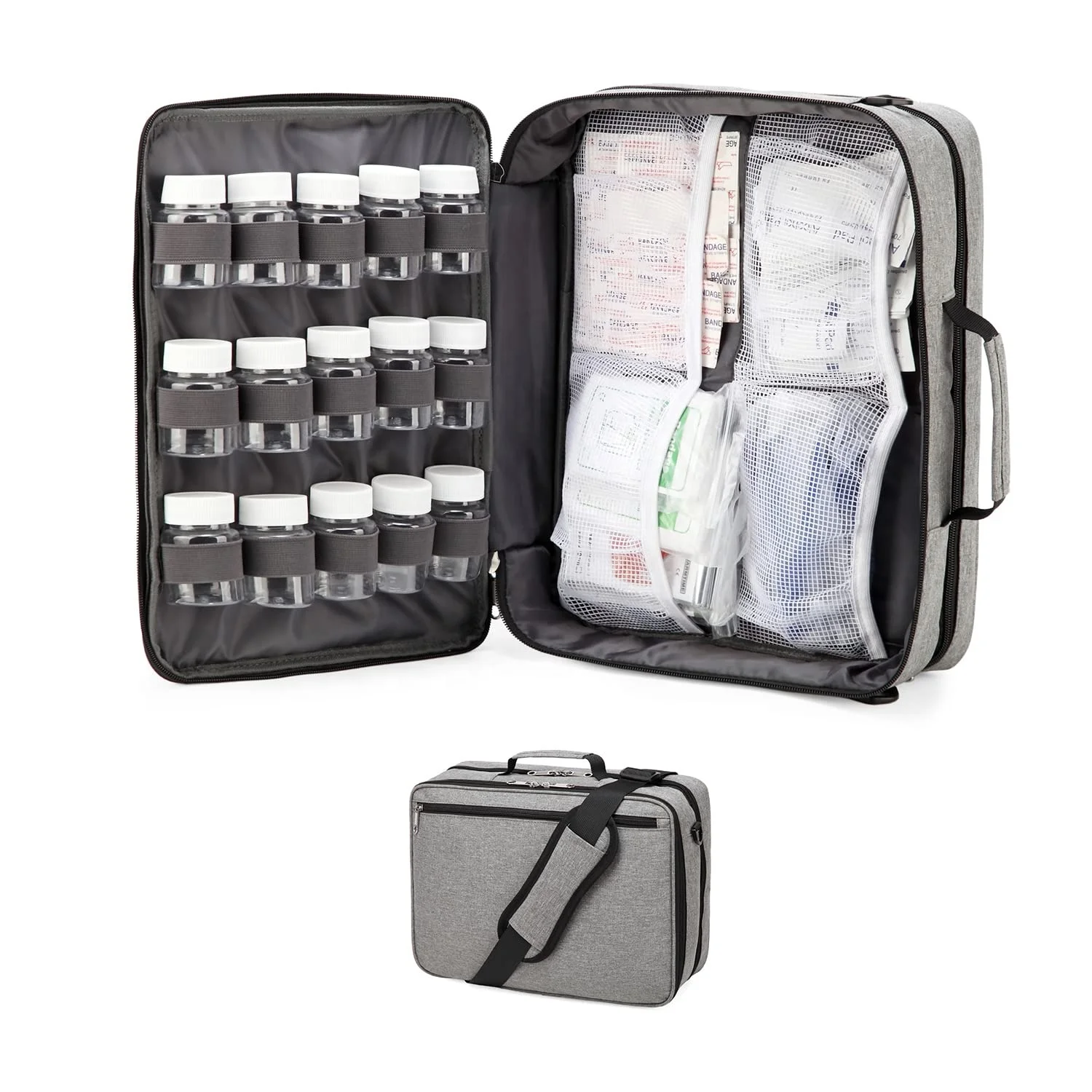 Medicine Bag Pill Bottle Organizer Travel Case for Men Women Medication Storage Organization Prescription Manager Carrying Case