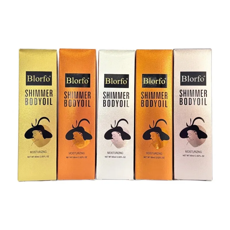 Organic Private Label Multicolor Golden Tan Oils Scents Cosmetic Glitter Glow Shimmer Body Oil