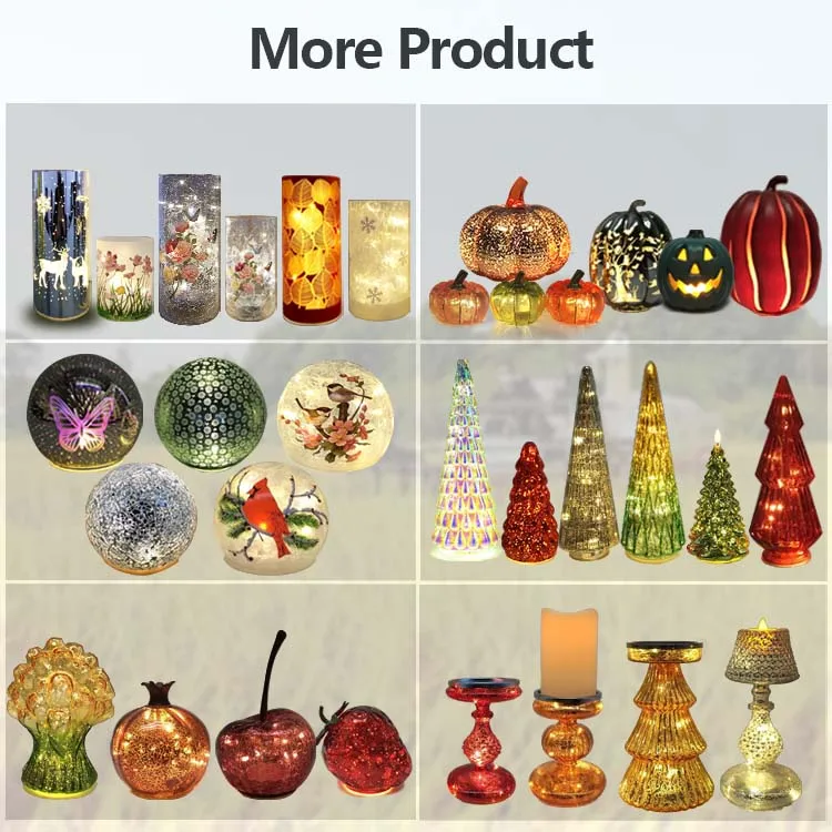 Led glass Light Box House Christmas Tree Star Deer Ornaments Lamp Cabin Pendant Xmas Gift Decor