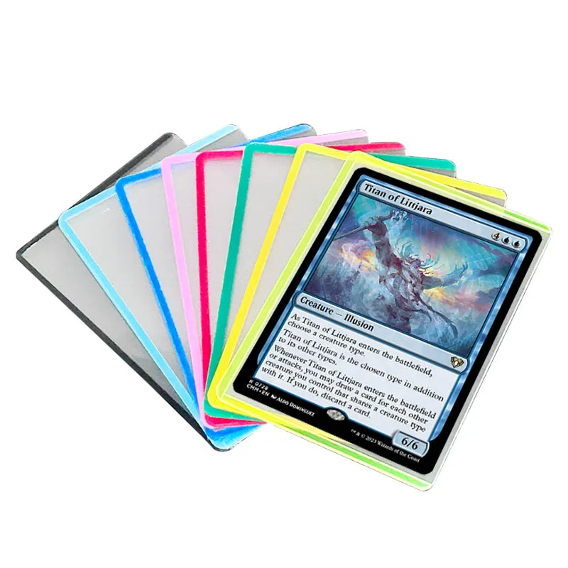 Professional Design Plastics Card Holder 3*4 inch 35pt Toploaders With Customized Package For Your Own Brand