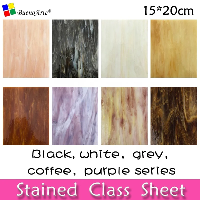 Art Stained Glass Sheets Opal Series Cathedral glass for DIY Mosaic works art supplier Tiffany glass