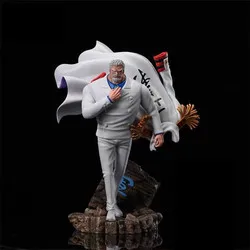 XM 43CM Gk Monkey D Garp Three Heads Collectible Figuras Anime one pieced Figure Doll Toys Model toys