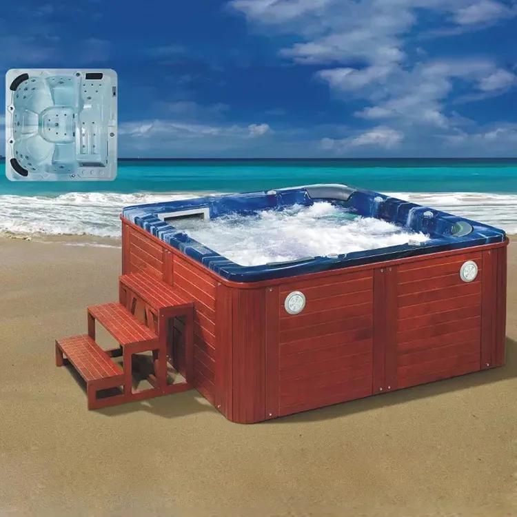 hot sale Europe Control Whirlpool Outdoor Spa Hot Tub With Jacuzzier Function