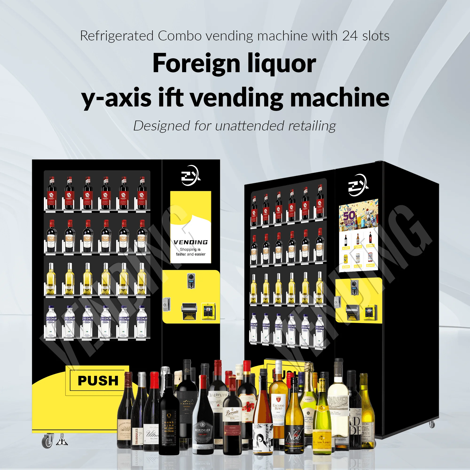 ZXvending Red Wine Vending Machine Beer Wine Bottle Vending Machine With Elevator Alcohol Vending Machine