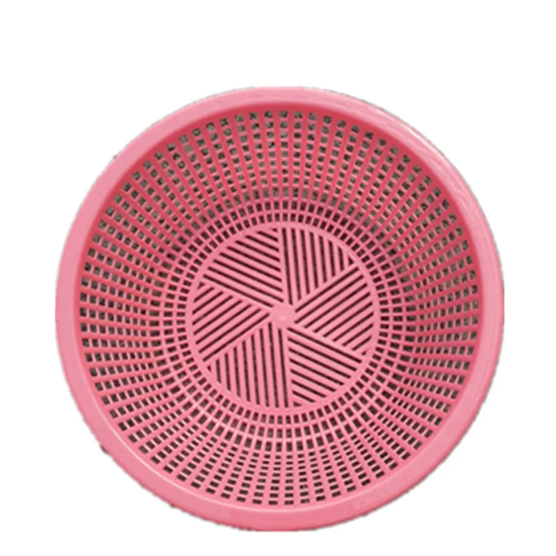 503Baskets for washing and storing fresh fruits and vegetables, circular plastic woven baskets used in the kitchen can be reused