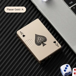Hot Sale Metal Jet Lighter With Playing Card Design Windproof Jet Green Flame Refillable Playing Cards Poker Lighter