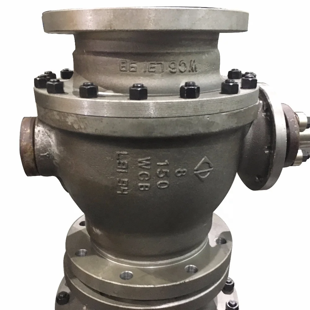 Pneumatic actuated sus304 12 inch hydraulic ball valve