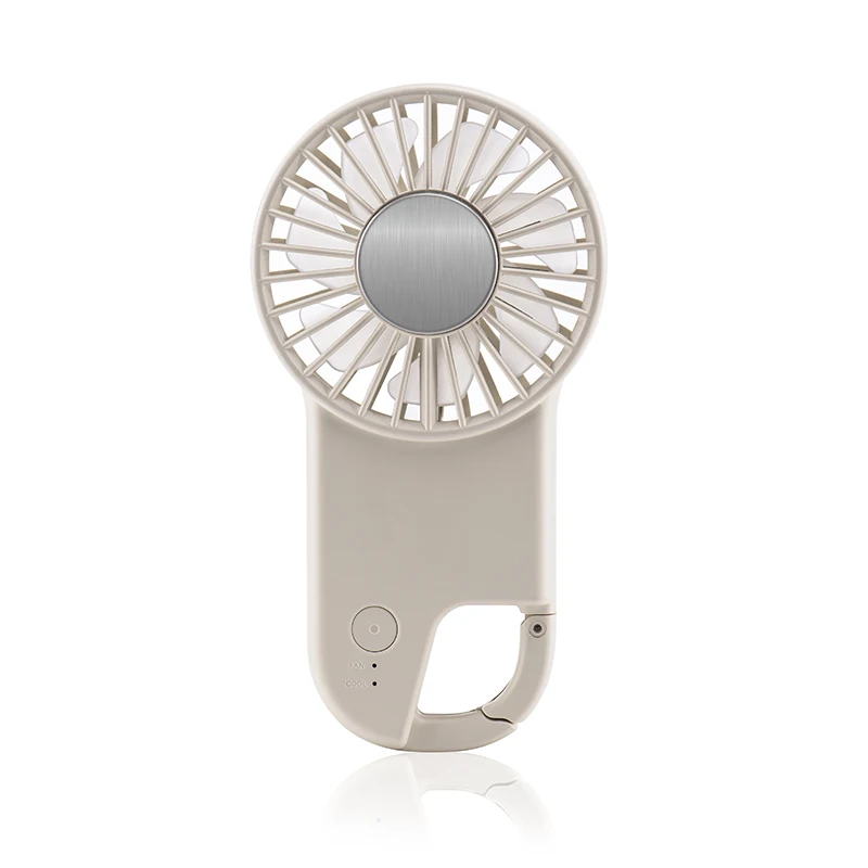 New Design Small Semiconductor Ice Cooling Fan 3-Speed Mini Handheld Air Conditioning Fan With Hook And Support For Outdoor Use