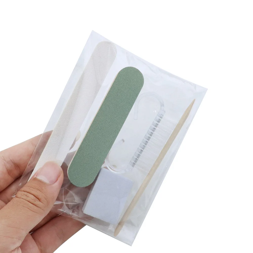 5pcs/set Nail File Sticker Brush Sanding Block Buffer Professional Disposable Nail Tool Manicure & Pedicure Set