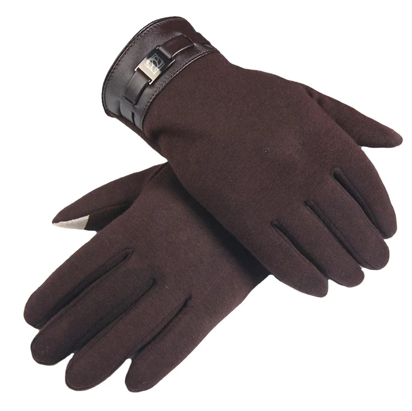 Зимние мужские теплые бархатные перчатки с сенсорным экраном, спортивные мягкие перчатки для велоспорта, модные дизайнерские перчатки