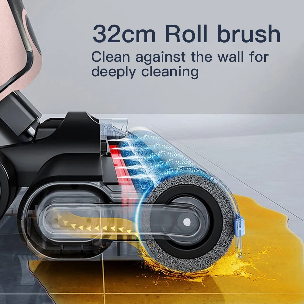 BSK01 Cordless Vacuum Mop All in One Combo,LCD Display for Hard Floors and Sticky Messes