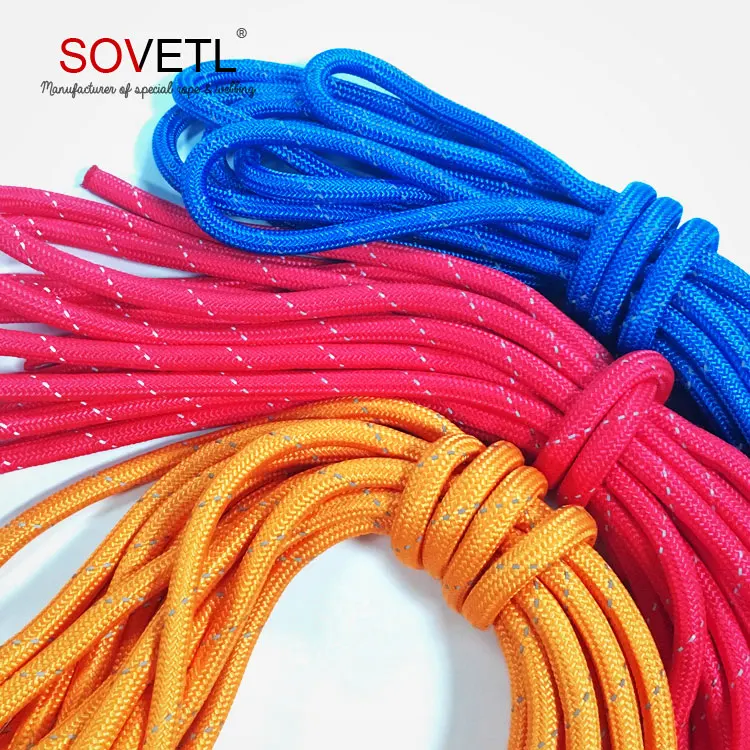6 мм 8 высокопрочный uhmwpe/полиэфирный шнур мягкий и прочный 12 нитей uhmwpe/полиэфирная Светоотражающая плетеная веревка