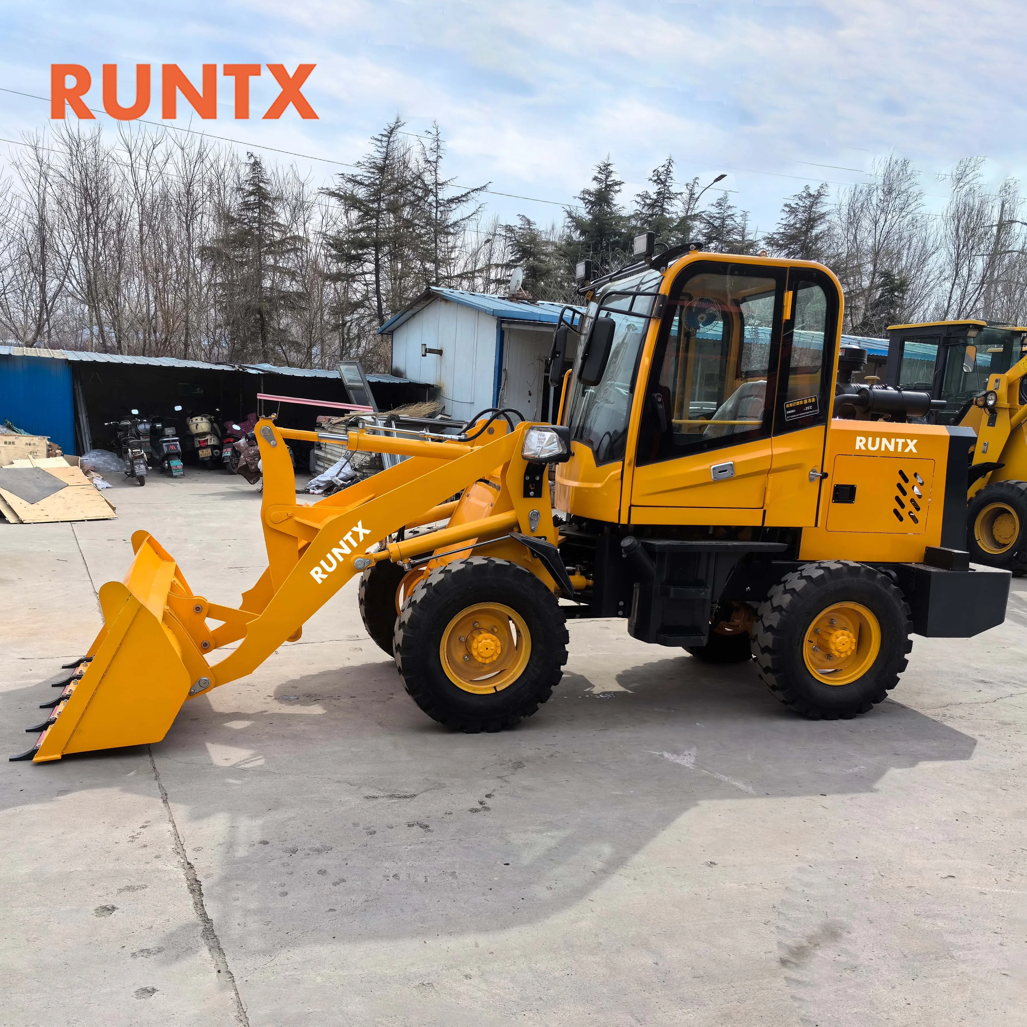 RUNTX 0.8ton 1 ton mini front end loader chaegeuse sur pneus for sale