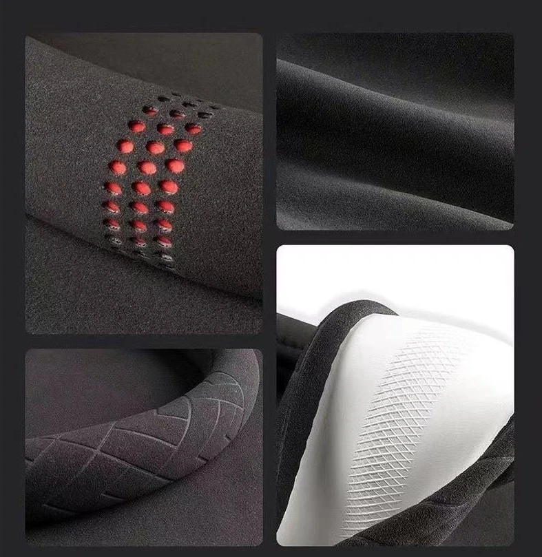 Leather Steering Wheel Cover Universal Non-slip Warm Sports Perspiration Absorbent Excellent Quality Suede for Men and Women KR