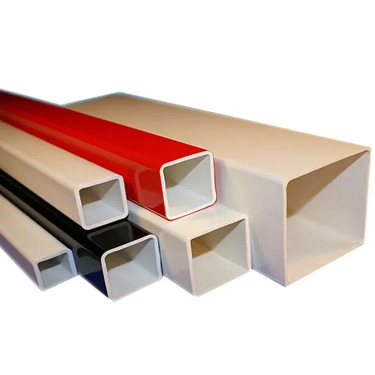 China Plastic PVC Square Rectangular Pipes Plastic Tubes For Building