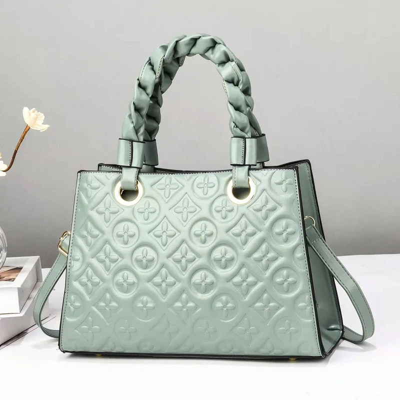 2022 Wholesale fashion hot sale luxury big pu leather girls shoulder bag ladies office messenger purses women tote handbags