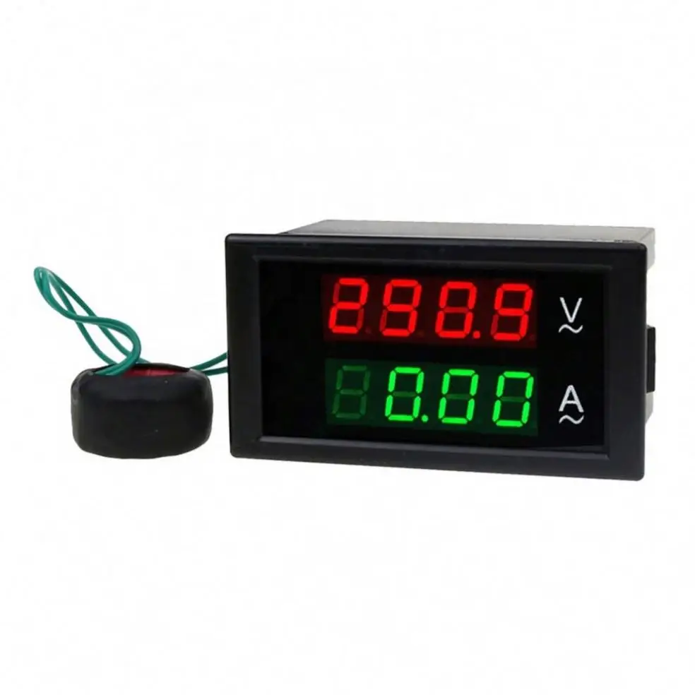 AC 80.0-300.0V 0.01-100.0A Voltage Current Panel Meter Voltmeter Ammeter Tester Monitor Gauge Voltimetro Amperimetro 4 digits