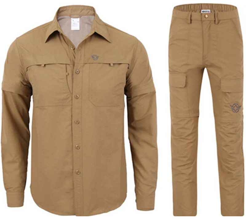 Летний Быстросохнущий съемный дизайн регулируемая рубашка и брюки