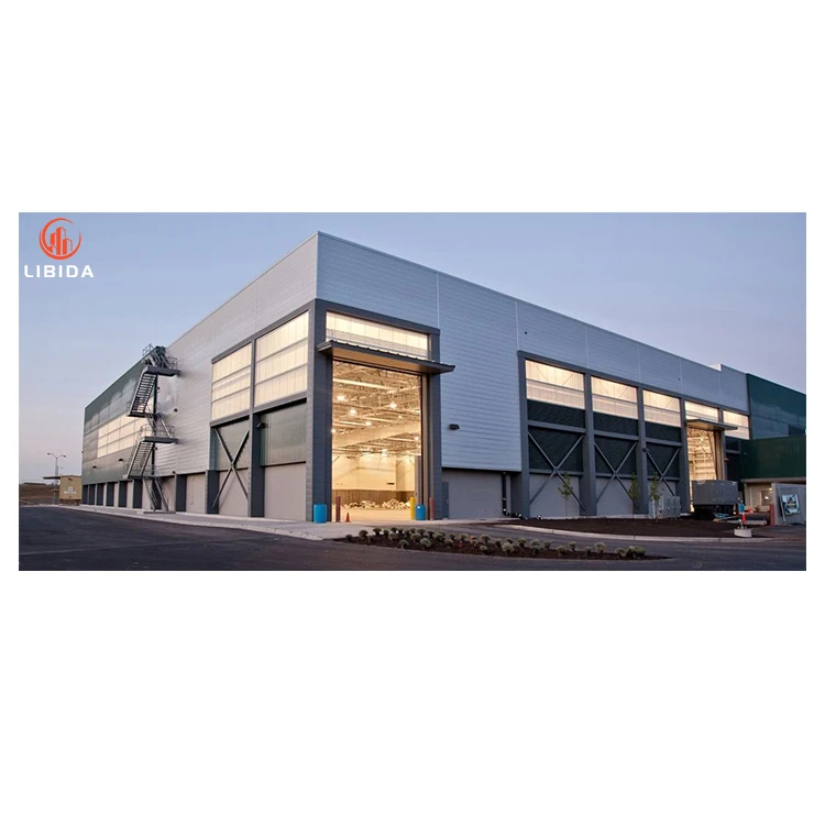 Prefabricated Warehouse Workshop Plant Hangar Shed Construction Industrial Metal Materials Steel Structure Building