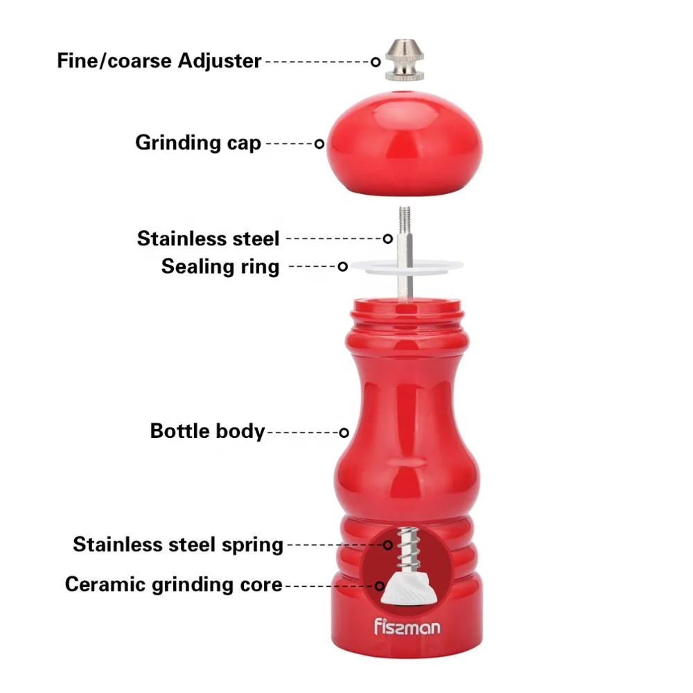 Fissman Manual Pepper Mills Salt Mill with Adjustable Ceramic Grinder-Kitchen Tools