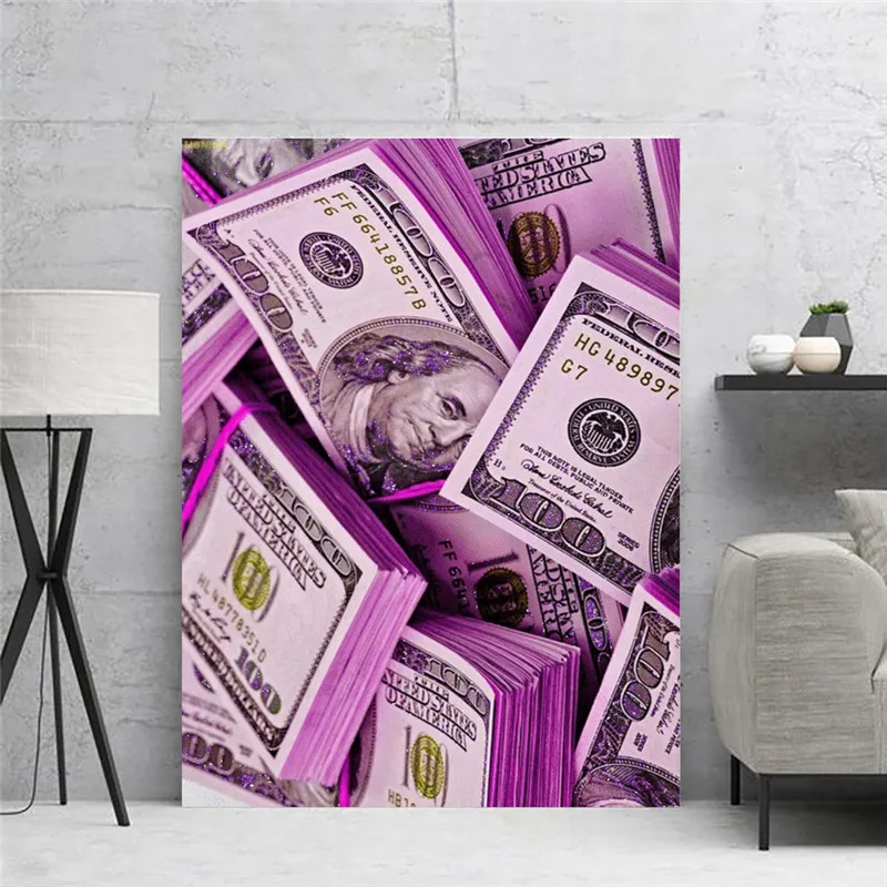 
Wall Art Poster Pink Money Prints Nordic Style Pictures painting modern canvas wall art paintings 