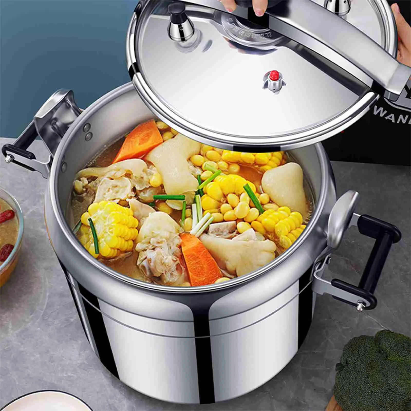 Aluminum Alloy Pressure Cooker Explosion-proof Pressure Cooker Soup Pot Gas Compatible Household Pressure Cooker